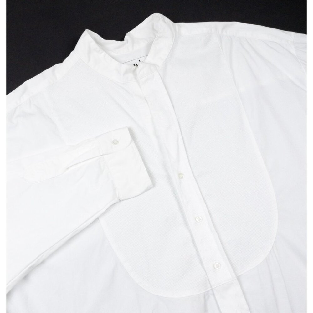 Frank & Eileen Victoria Tuxedo Blouse Womens XL White Oversized Cotton Button-Up